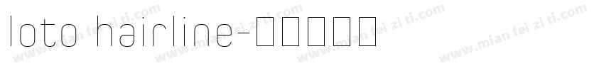 loto hairline字体转换